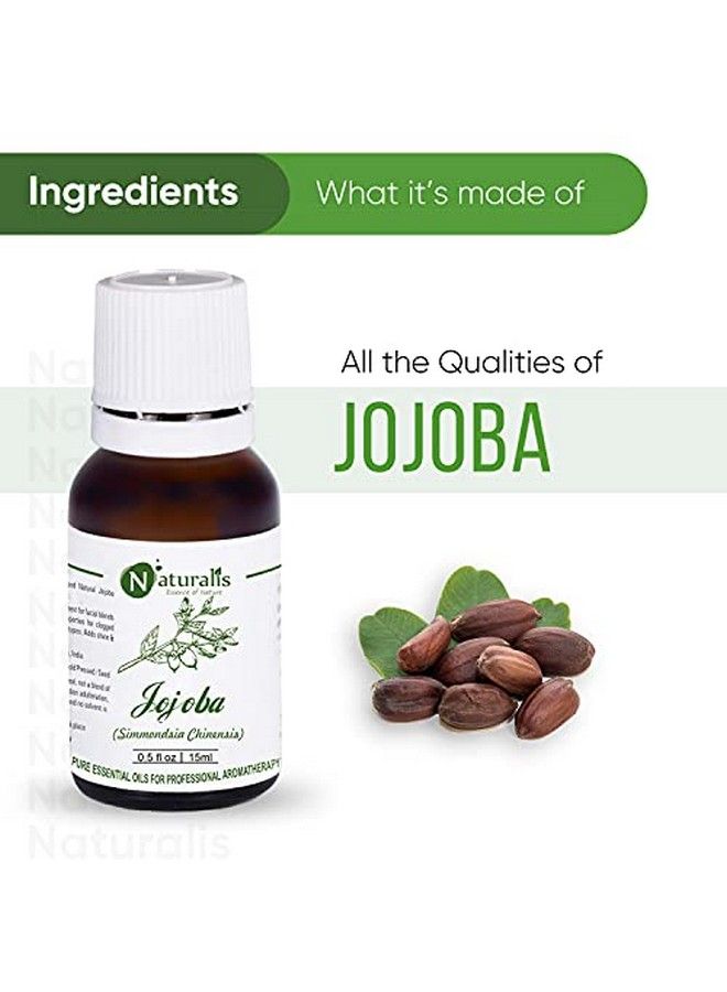 Naturalis Essence Of Nature Extra Virgin & Unrefined Cold Pressed Golden Jojoba Carrier Oil For Face And Hair 15Ml - Image 4