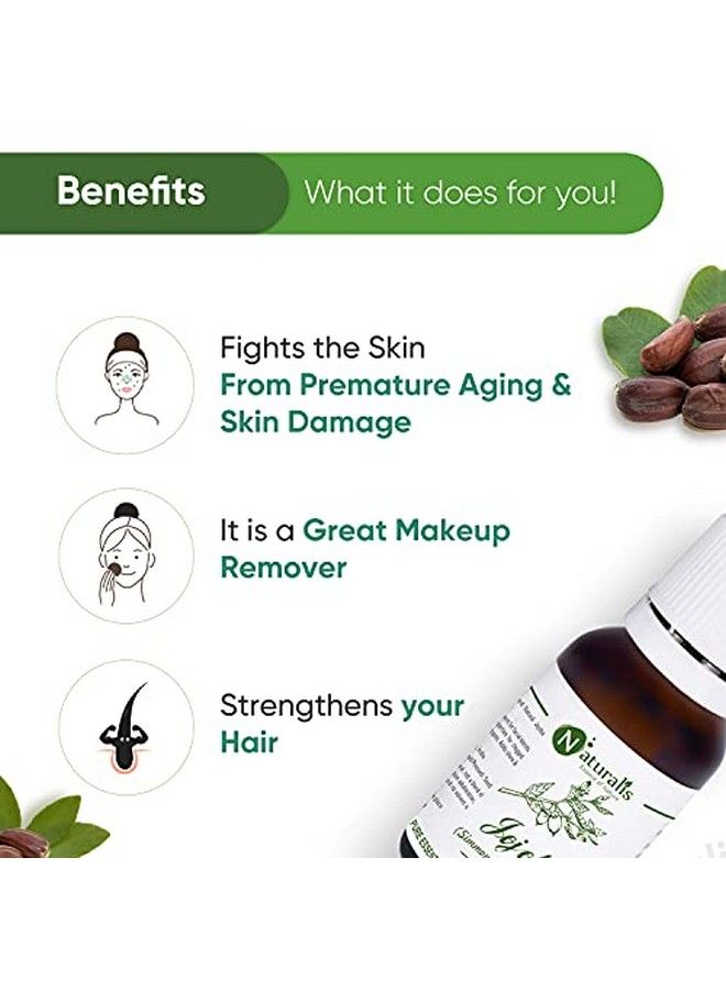 Naturalis Essence Of Nature Extra Virgin & Unrefined Cold Pressed Golden Jojoba Carrier Oil For Face And Hair 15Ml - Image 5