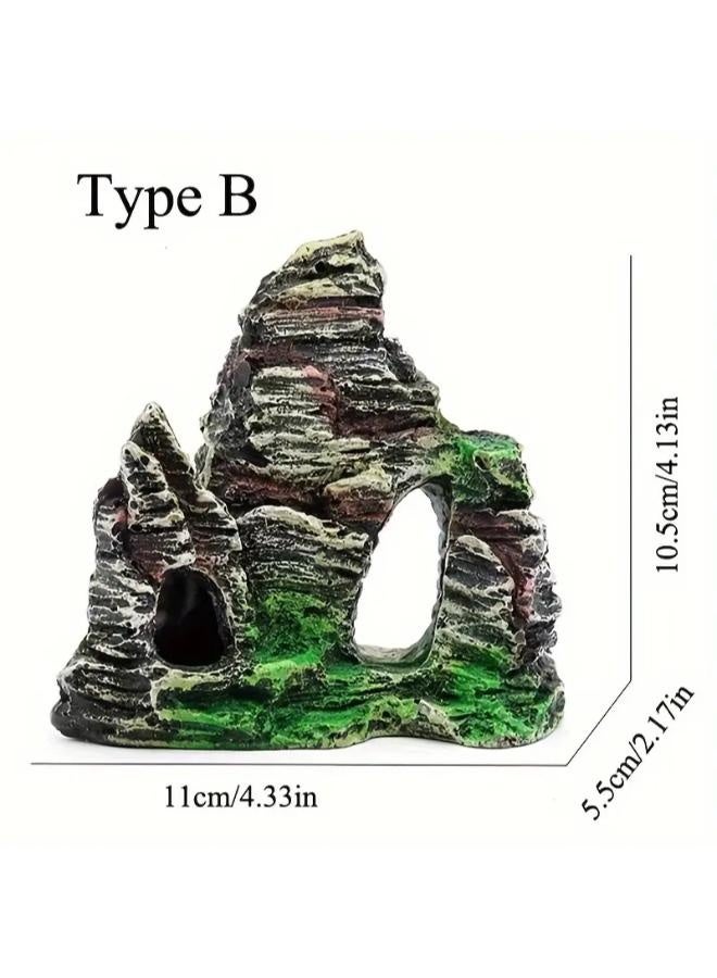 Mountain View Aquarium Rockery Hiding Cave Tree Fish Tank Ornament Decoration - Image 3