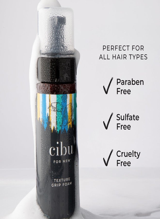Cibu for Men Texture Grip Foam 6oz - Hair Styling Foam for Long Lasting Hold, Texture, and Volume while Keeping a Healthy Hair - Ideal for Messy, Sleek, and Casual Hair - Image 3