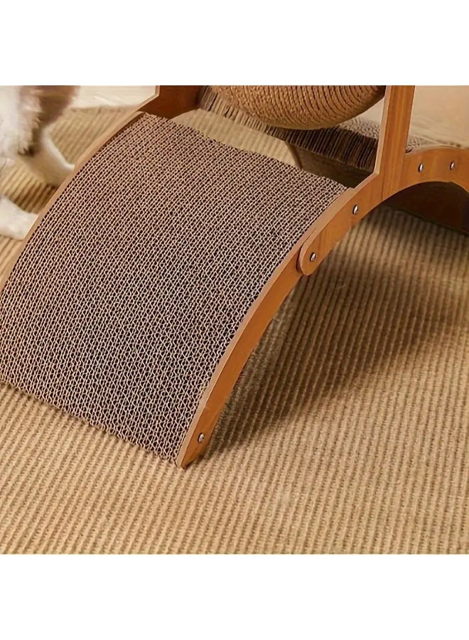 كيلا لعبة خدش القطط، لعبة كرة خدش القطط المقاومة للتآكل، لعبة قطط عمودية، لوح خدش قطط من الورق المموج، لوح طحن المخالب للاسترخاء الذاتي - Image 5