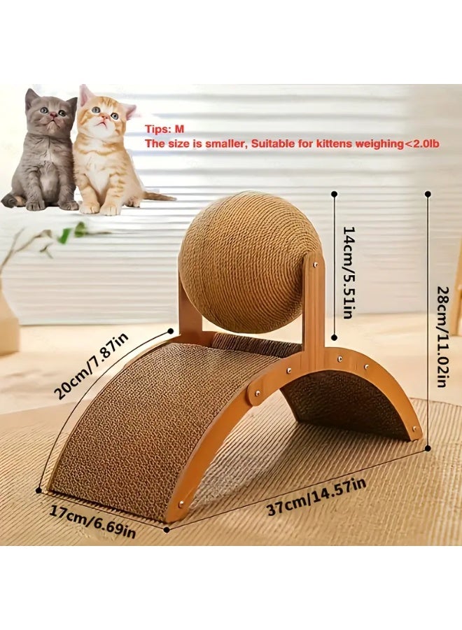 كيلا لعبة خدش القطط، لعبة كرة خدش القطط المقاومة للتآكل، لعبة قطط عمودية، لوح خدش قطط من الورق المموج، لوح طحن المخالب للاسترخاء الذاتي - Image 3