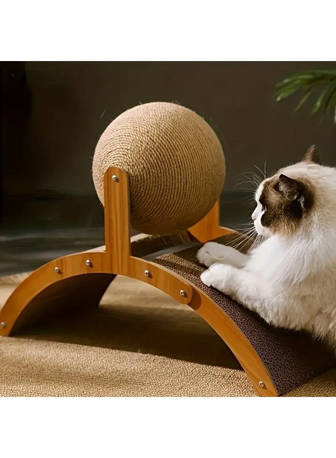 كيلا لعبة خدش القطط، لعبة كرة خدش القطط المقاومة للتآكل، لعبة قطط عمودية، لوح خدش قطط من الورق المموج، لوح طحن المخالب للاسترخاء الذاتي - Image 2