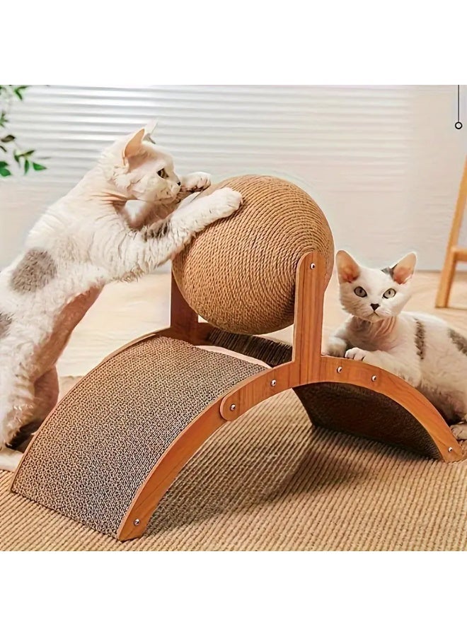 كيلا لعبة خدش القطط، لعبة كرة خدش القطط المقاومة للتآكل، لعبة قطط عمودية، لوح خدش قطط من الورق المموج، لوح طحن المخالب للاسترخاء الذاتي - Image 1