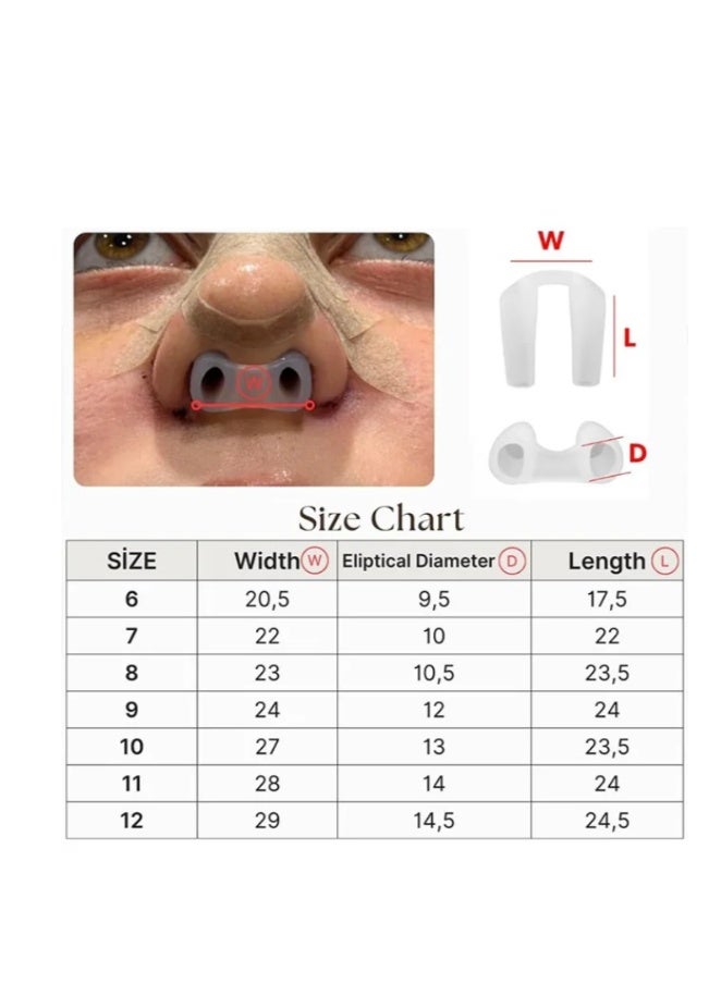 (رقم 5 رقم 6) مثبت فتحتي الأنف من السيليكون الصحي للوجه، وسادة أنف للجراحة، مثبت أنف لتجميل الأنف، مثبت للعمل الجراحي، دبوس أنف من السيليكون 0 - Image 2
