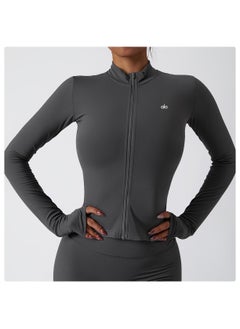 alo ALO Yoga Sport Jacket for Running, Fitness, Training, Long Sleeve, Fast-Drying, Suitable for Autumn/Winter, Tight-Fitting, Workout, Long Sleeve Training Top  - Image 2