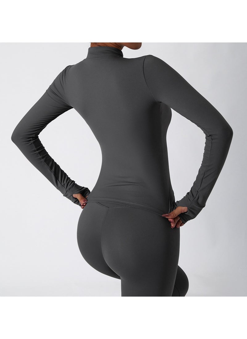 alo - ALO Yoga Sport Jacket for Running, Fitness, Training, Long Sleeve, Fast-Drying, Suitable for Autumn/Winter, Tight-Fitting, Workout, Long Sleeve Training Top - Image 1