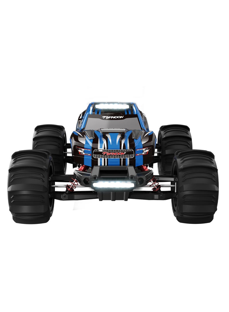 مايتويز سيارات التحكم عن بعد تايفون 1:10، درجة هواية 4WD بسرعة 60+ كم/ساعة، شاحنة تحكم عن بعد سريعة، باجي كهربائي لجميع التضاريس مع بطارية مودولارية بسعة 2500 مللي أمبير للبالغين والأولاد (دعم تعديل متقدم) - Image 3