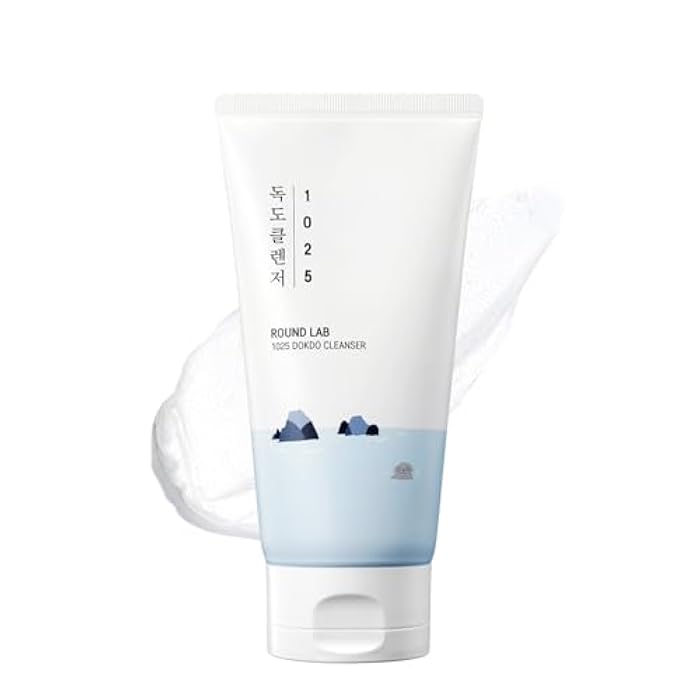 ROUND LAB 1025 Dokdo Cleanser 5.07 Fl Oz, Low pH Facial Cleanser for Sensitive Skin, Rich Soft Bubbles for Deep Cleansing and Makeup Removal, Hydrating Face Wash with Deep Sea Water, Korean Skin Care - Image 1