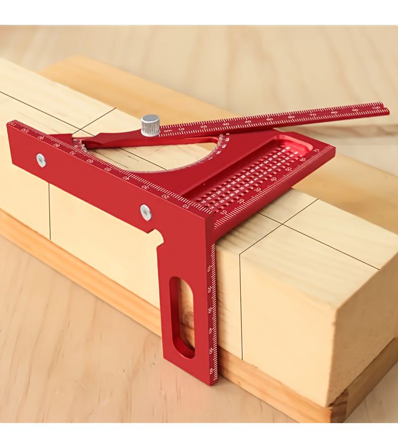 Red Metric 180 Degree Adjustable 3D Woodworking Square Kit - Image 5