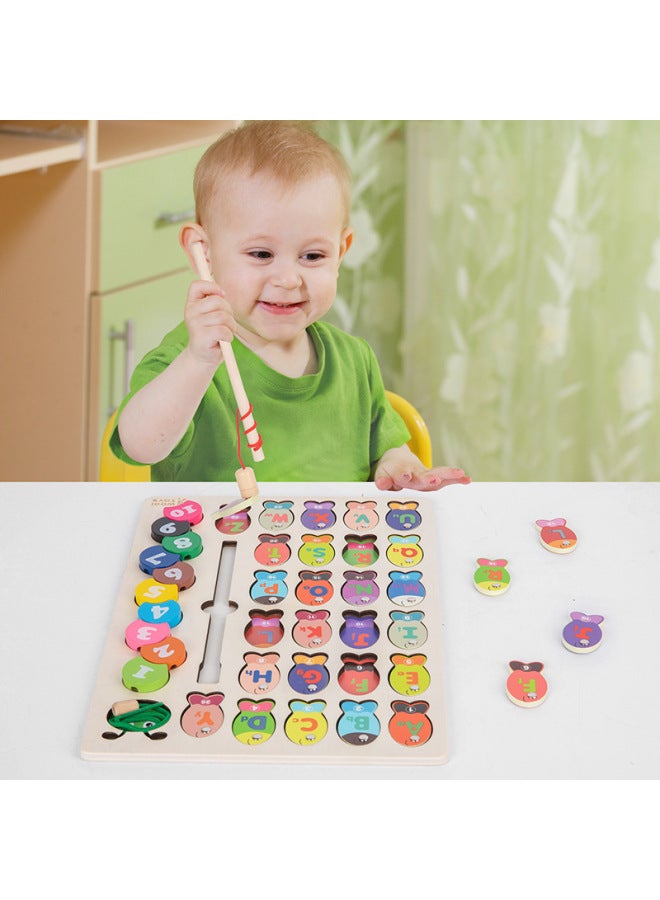 Magnetic Fun Caterpillar Fishing Combination Puzzle Children Parent-child Interactive Game Baby Fishing Toys-Color:Fun Caterpillar Fishing Combination  - Image 3