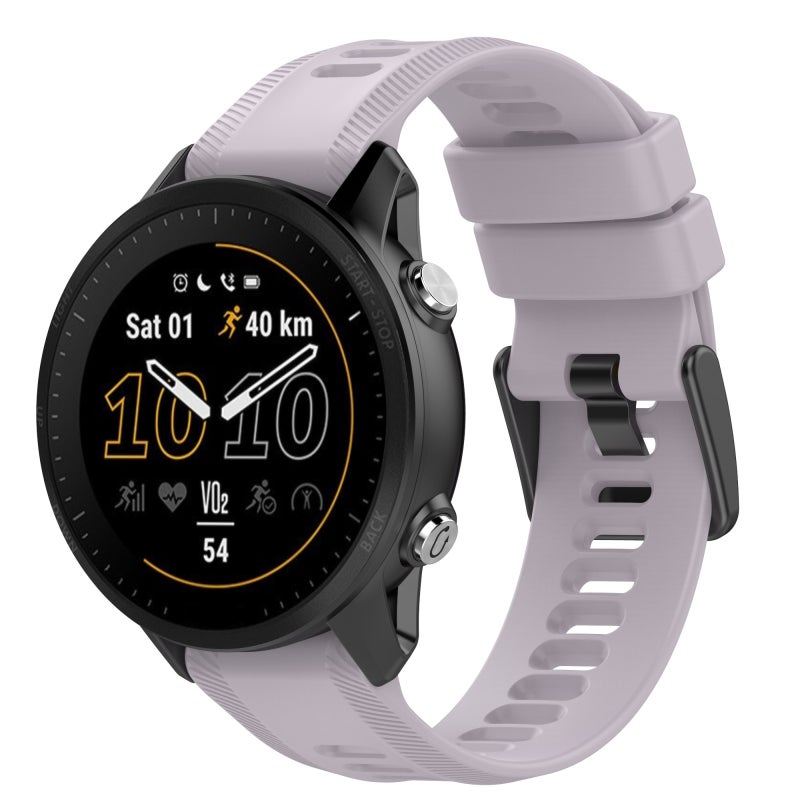 S-TOP For Garmin Approach S62 22mm Solid Color Silicone Watch Band(Lavender Purple) - Image 1