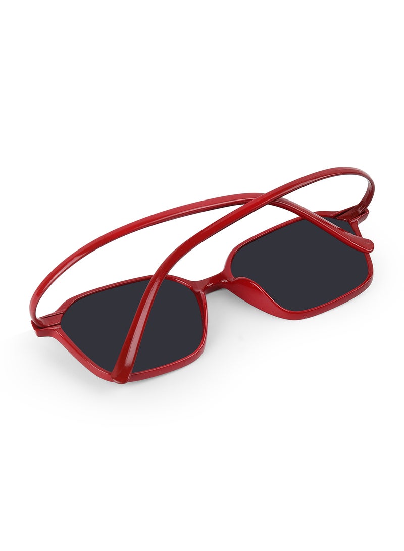 Woggles Stylish Red Square Kids Sunglasses - Image 2