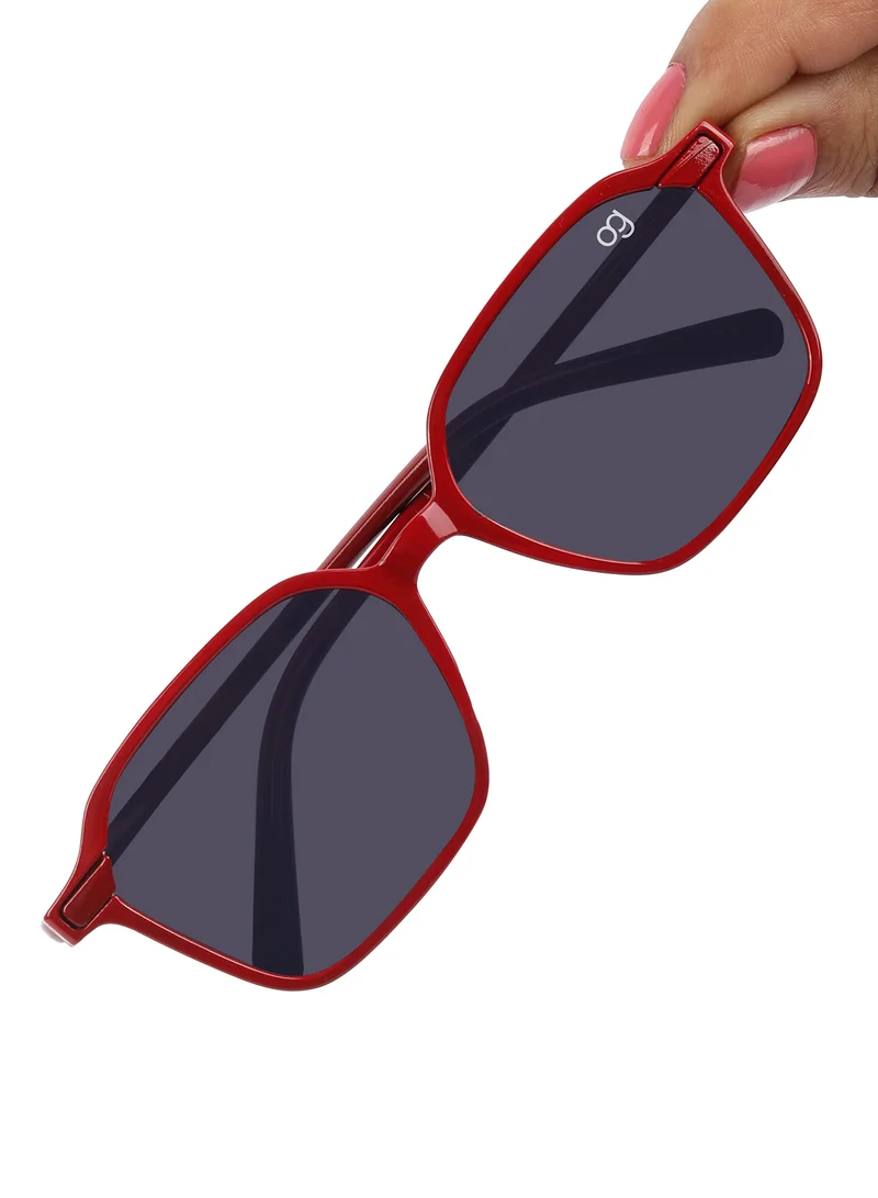 Woggles  Stylish Red Square Kids Sunglasses  | Best Price UAE