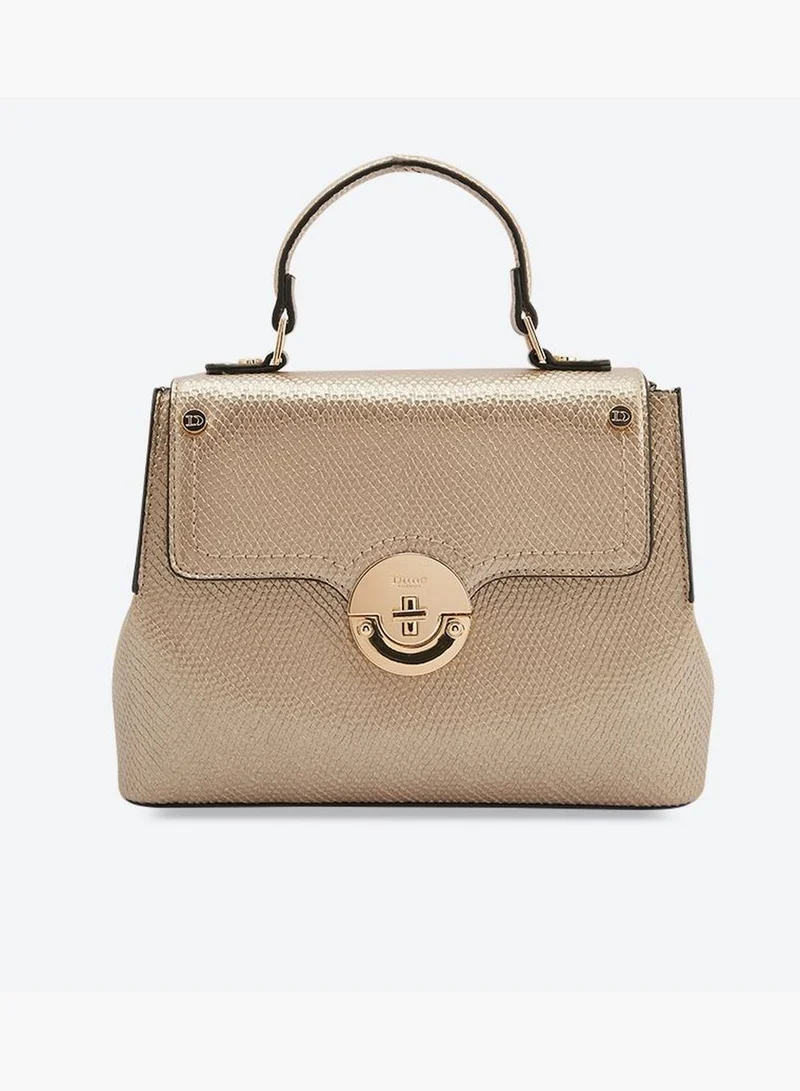 Dune LONDON Dinidoting Twist Lock Closure Cross Body Bag - Gol
