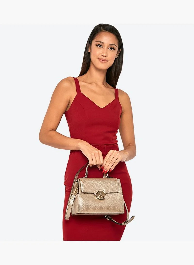 Dune LONDON Dinidoting Twist Lock Closure Cross Body Bag - Gol