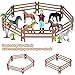 RCOMG 40PCS Plastic Fence Toys Farm Corral Fencing Accessories Playset for Barn Paddock Horse Stable Figures Toys Panel Accessories Gift for Toddlers Kids - Image 4