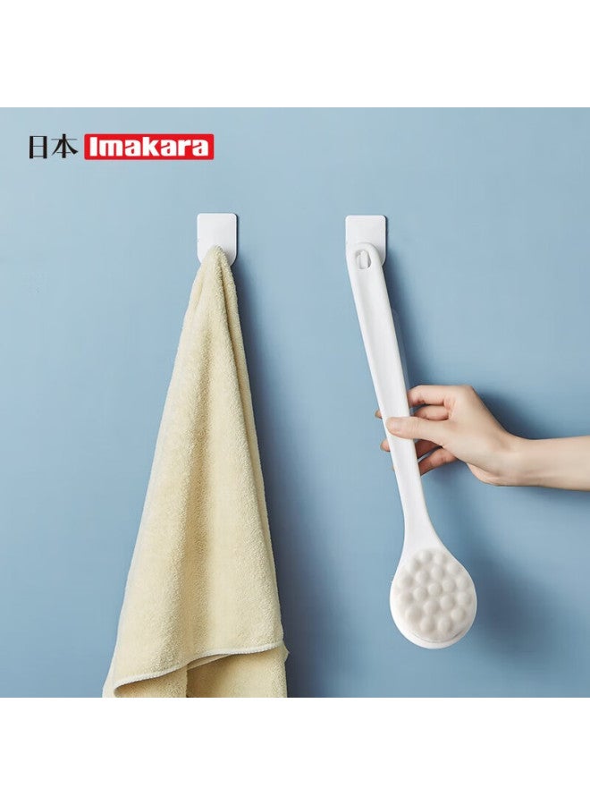 Imakara Bath Brush, Soft Bristles, Back Scrubber, Lazy Person's Shower Essential, Long Handle Nano Velvet Body Bath Brush