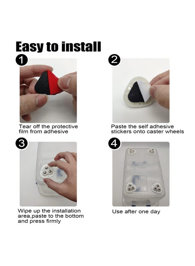 Rylan Appliance Wheels for Kitchen, 4 Pack Slider for Countertop, Self Adhesive Mini Caster, 360 Degree Swivel for Moving Coffee Maker, Cooker, Air Fryer - Image 2