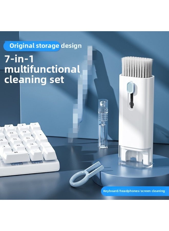 Generic - Seven-in-one Multifunctional Computer Keyboard Cleaning Brush Suit Bluetooth Headset Cleaning Mobile Phone Screen Dust Removal Key Pull Artifact-Color:First Generation Cleaning Pen - Image 1