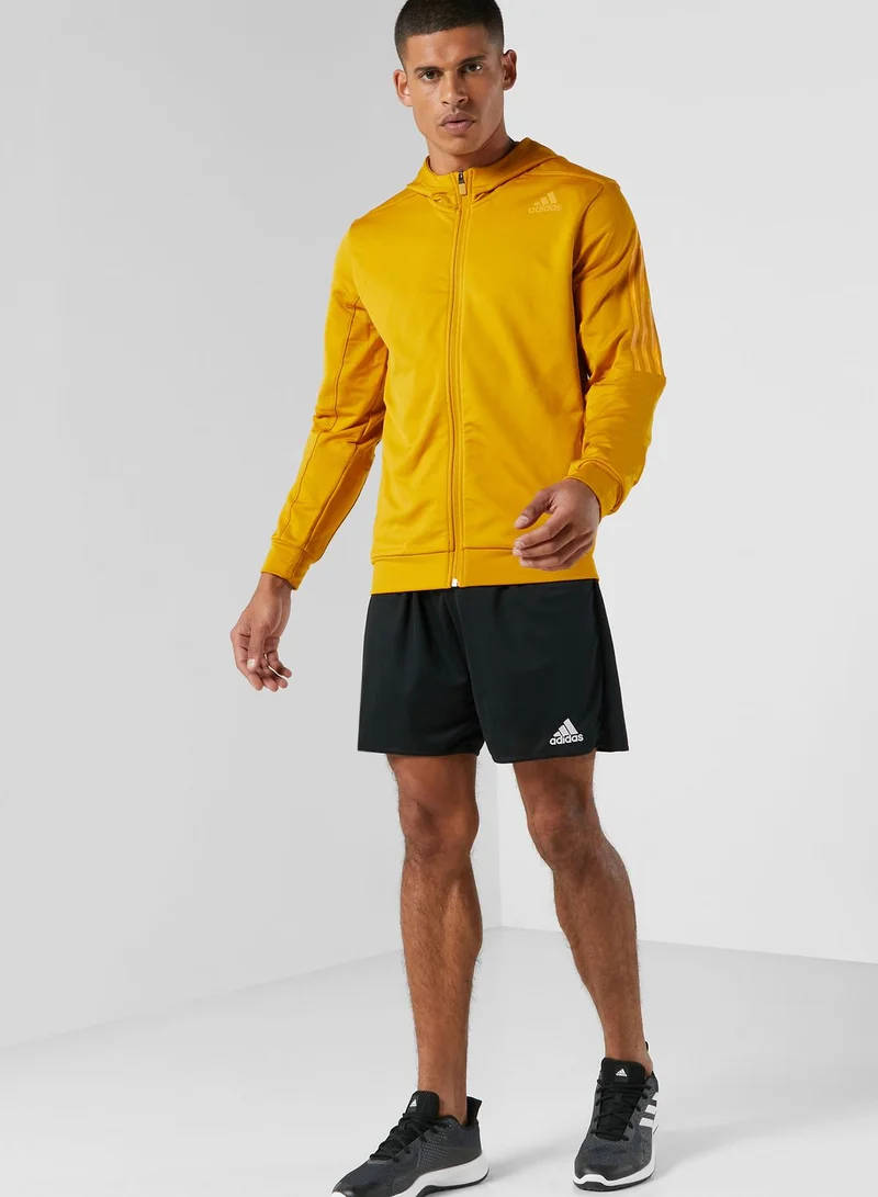 Adidas Aero 3 Stripe Hooded Jacket