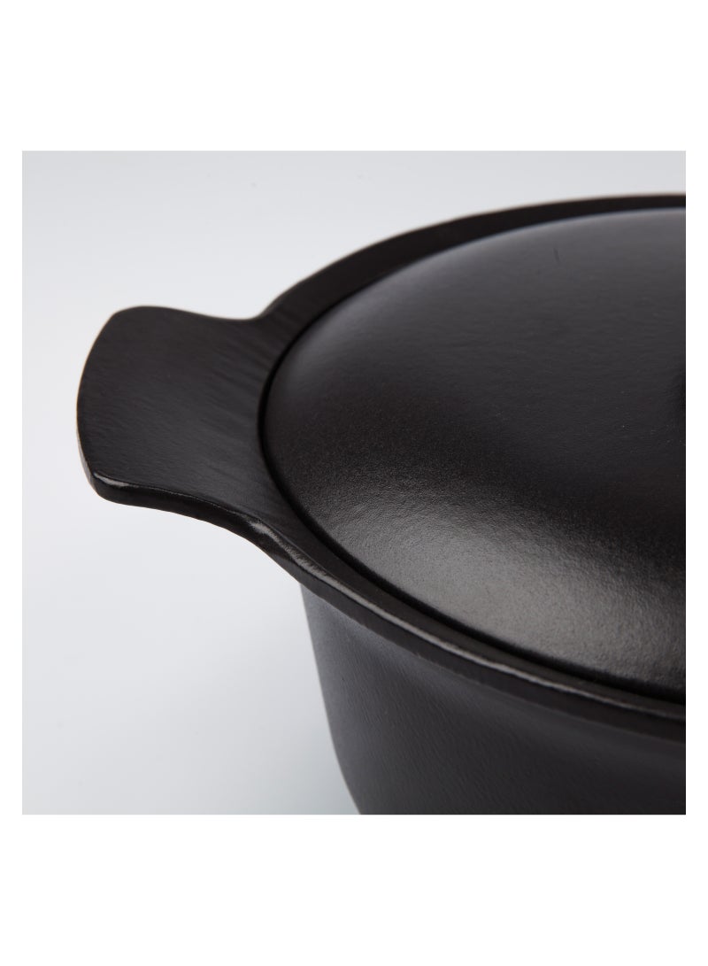 بيرجوف طاجن بيضاوي مغطى حديد أسود 28 × 22 سم - Image 4