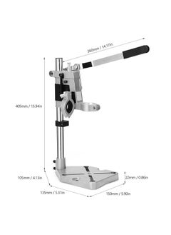 KIIUMI Clamp Base Bench Drill Press Stand Silver/Black 8.7x5.5inch  - Image 3