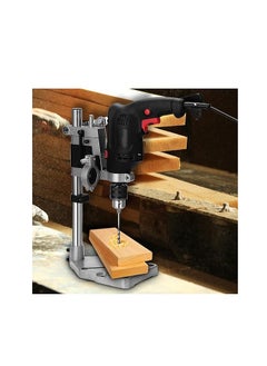 KIIUMI Clamp Base Bench Drill Press Stand Silver/Black 8.7x5.5inch  - Image 2