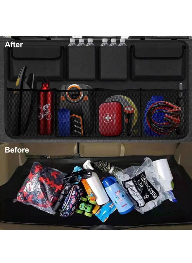 Hihonor Car Trunk Organizer, Backseat Hanging Organizer with 8 Large Storage Bag -Trunk Organizer for SUV,Truck,Van -Your Space Saving Expert  - Image 3