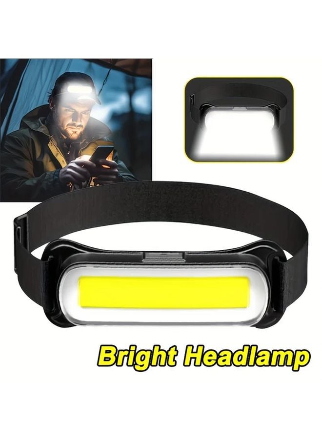 1pc ABS USB Rechargeable COB Headlamp Floodlight Work Light Reading Lamp - Image 1