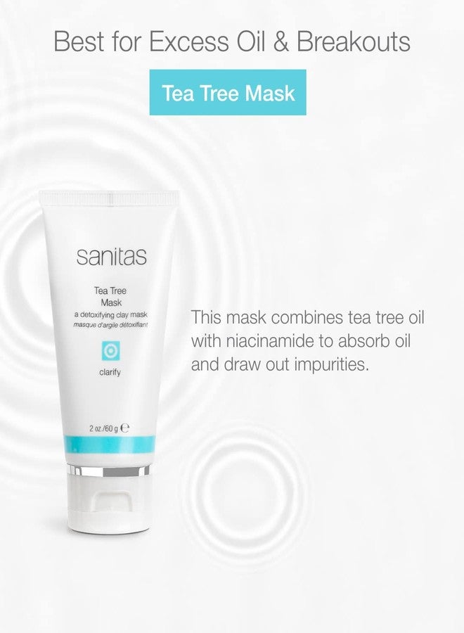 Sanitas Skincare Tea Tree Mask, Purifying Treatment Mask, Detoxifying Clay Blend, Salicylic Acid, 2 Ounces - Image 5