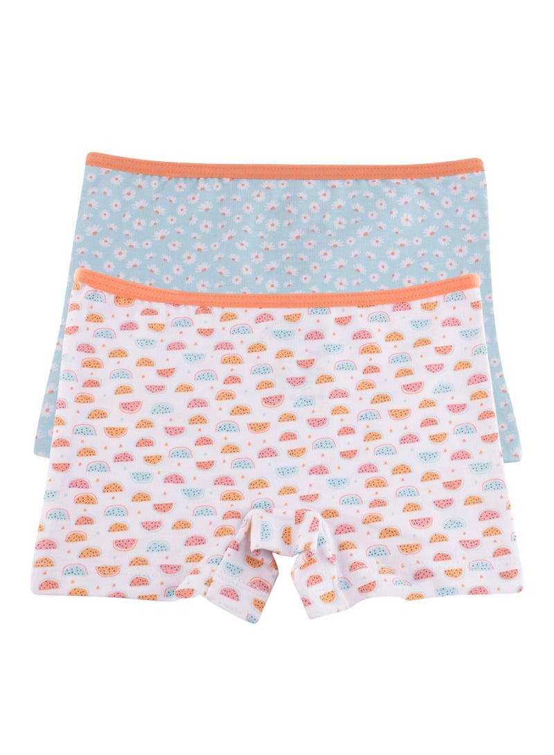 Milk Pack of 4 Cotton Hot Short Underwear Panties for Girl  - Image 2
