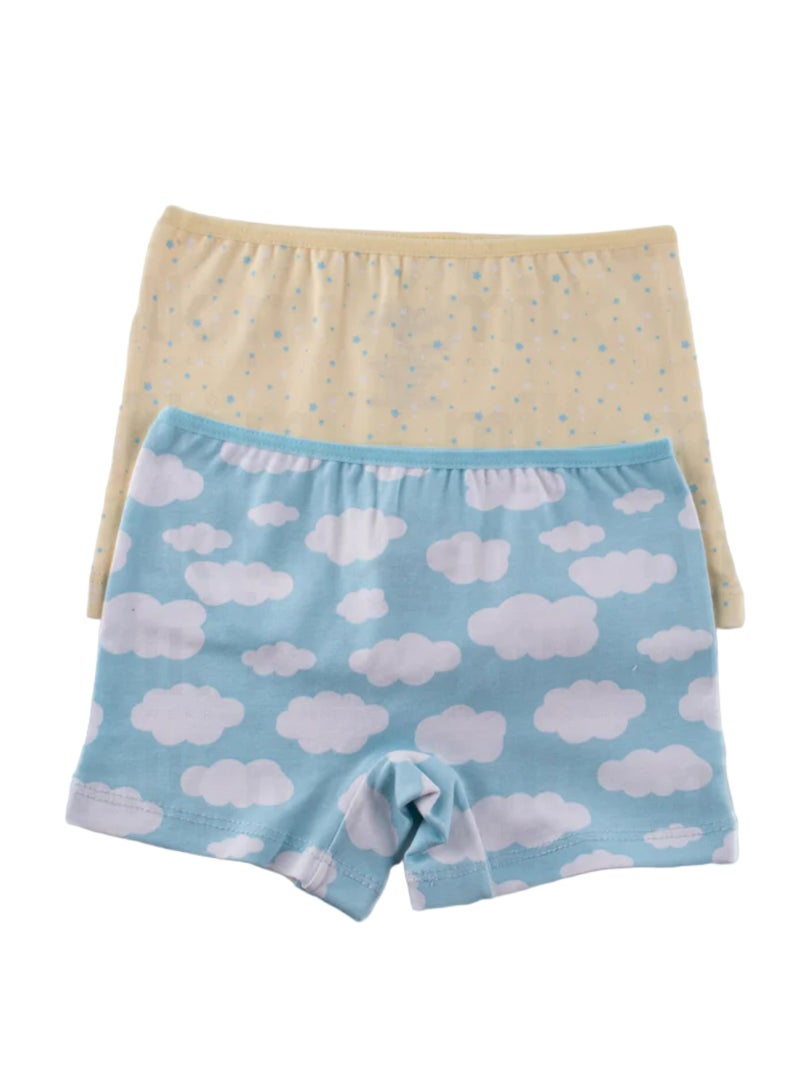 Milk Pack of 4 Cotton Hot Short Underwear Panties for Girl  - Image 5