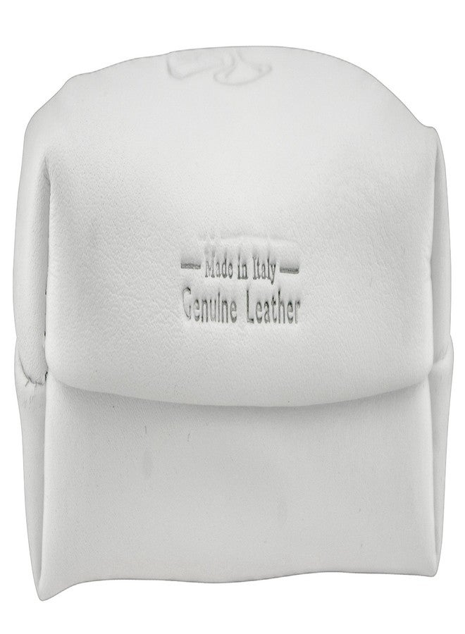 Venerare First Communion Rosary Pouch in Italian Leather (White) - Image 2