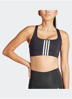 Adidas Powerimpact Training Medium-Support 3-Stripes Bra  - Image 2