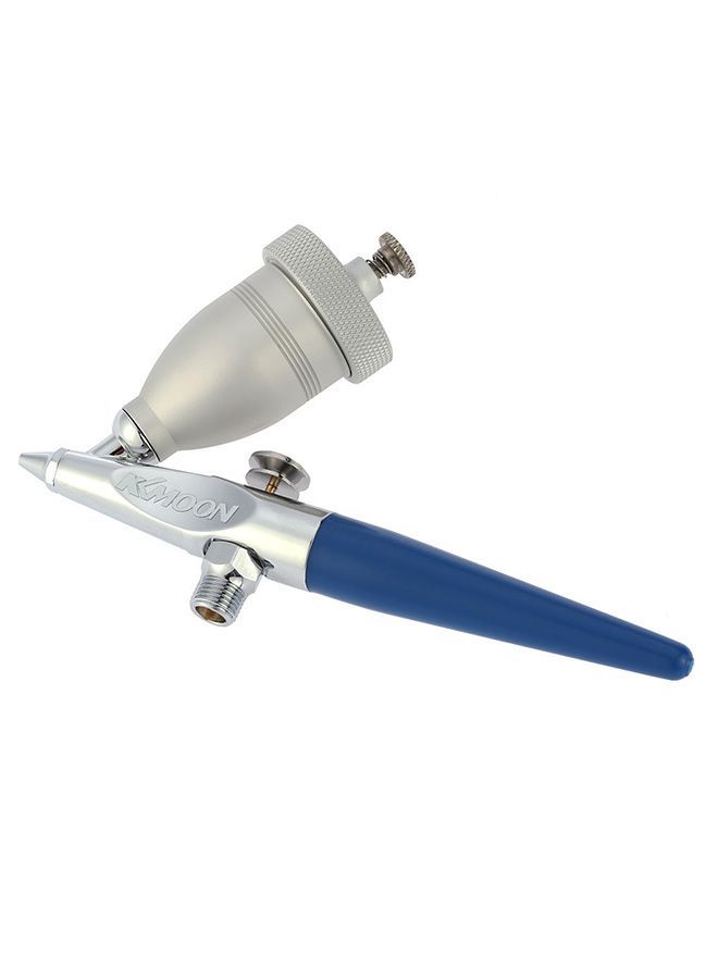 NIBEMINENT Mini Sandblasting Airbrush Sandblaster Spray Model Air Brush Kit Sliver & Blue 24 x 4.3centimeter - Image 3