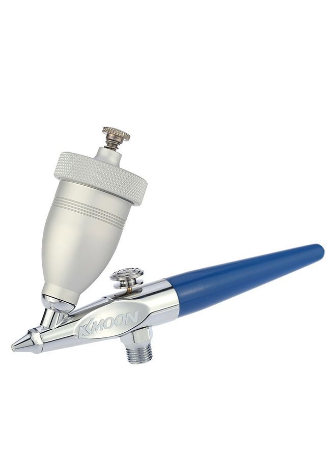NIBEMINENT Mini Sandblasting Airbrush Sandblaster Spray Model Air Brush Kit Sliver & Blue 24 x 4.3centimeter - Image 1