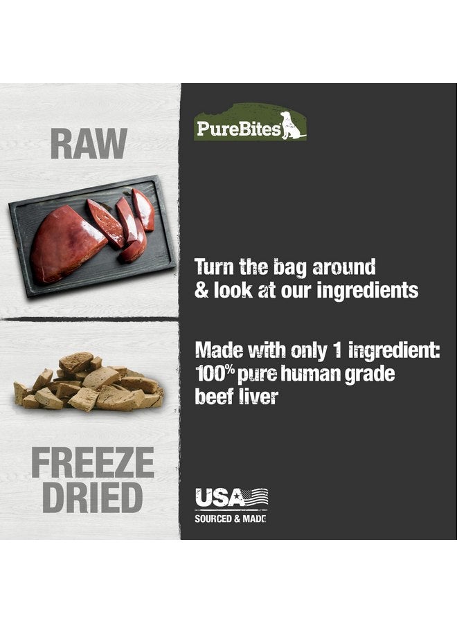 PureBites Beef Freeze Dried Dog Treats, 1 Ingredient, Made in USA, 16.6oz - Image 4