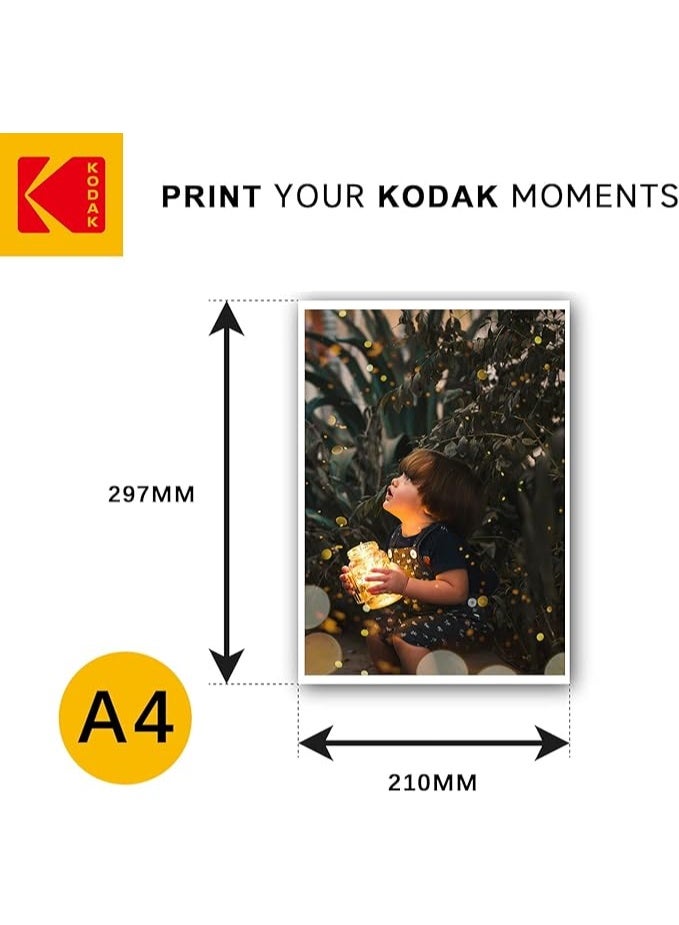 Kodak 25 ورقة ورق صور لامع A4 - Image 2