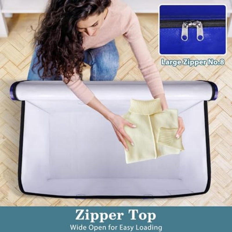 Collapsible Moving Bags - Heavy Duty Extra Large Moving Bags with Zippers and Handles, Space Saving Packing Totes for Moving Supplies Storage, Fold Flat, Alternative to Box and Bin - Image 2