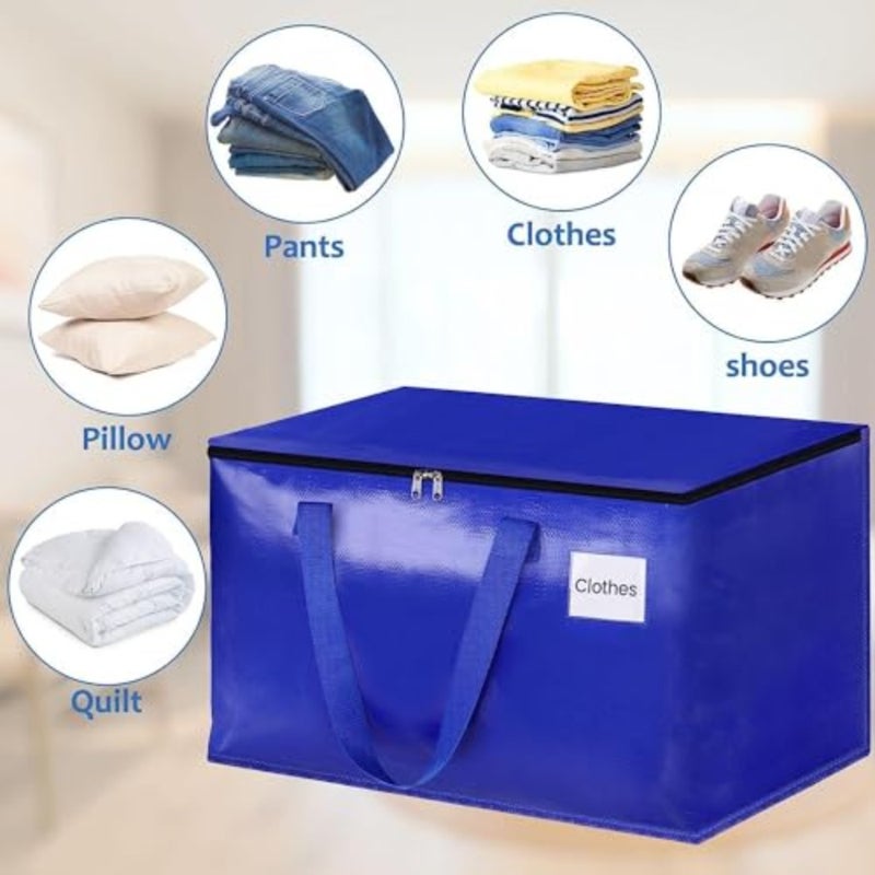 Collapsible Moving Bags - Heavy Duty Extra Large Moving Bags with Zippers and Handles, Space Saving Packing Totes for Moving Supplies Storage, Fold Flat, Alternative to Box and Bin - Image 4