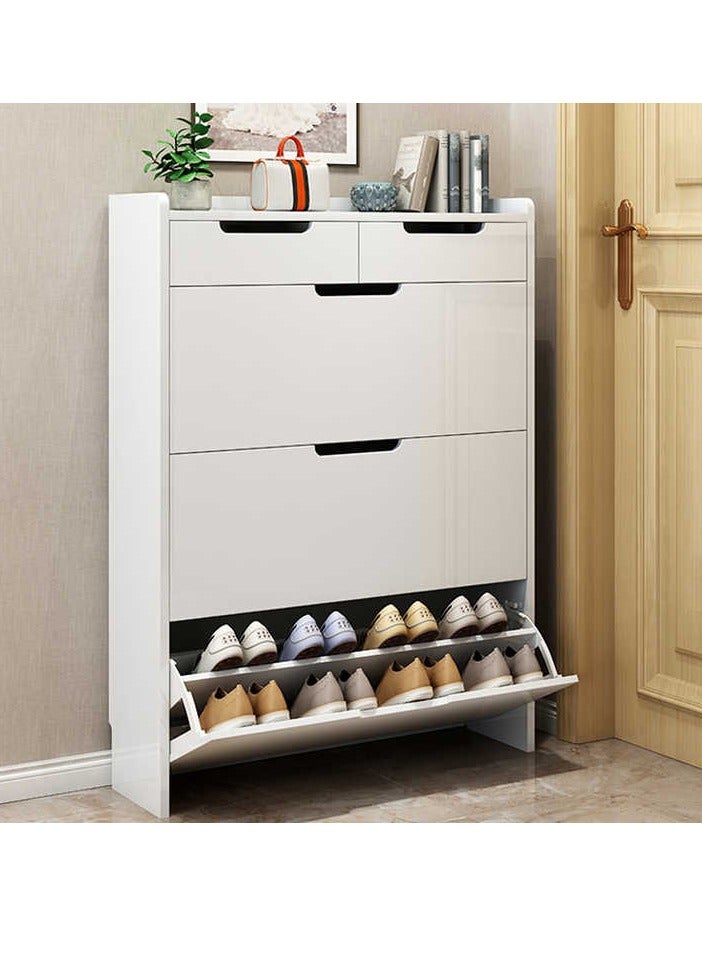 LEDIN Tipper shoe cabinet ultra-thin home narrow door indoor good-looking bedroom against the wall dustproof dormitory simple shoe cabinet H115 * L100* W17CM - Image 3