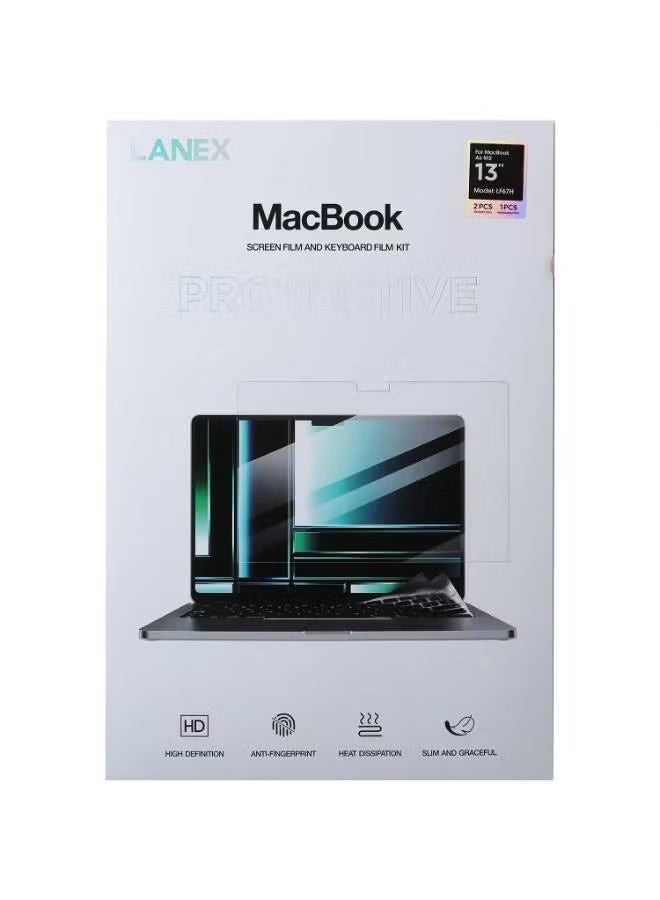 لانيكس شاشة حماية زجاجية فاخرة (سكرينة) للماك بوك برو 13 إنش (شريحة M1) - وضوح Retina وحماية 9H - Image 4