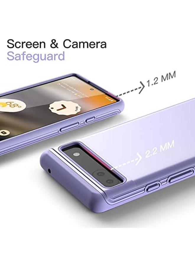 جي تيك جراب لهاتف Google Pixel 6A مقاس 6.1 بوصة 2022، غطاء حماية مزدوج الطبقات مقاوم للصدمات، أرجواني - Image 4