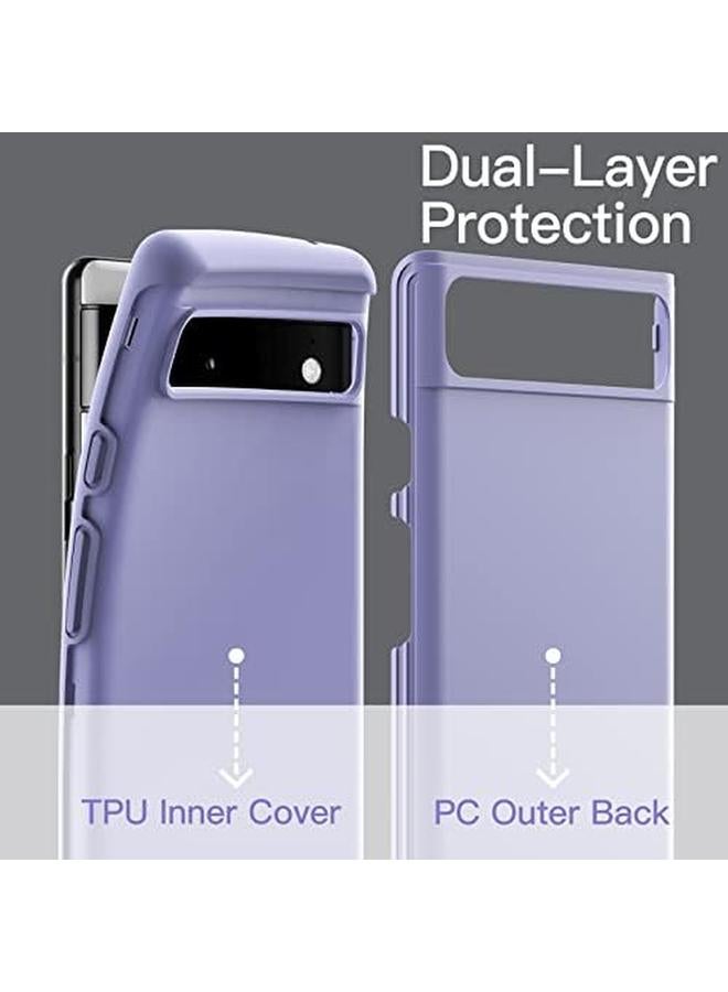 جي تيك جراب لهاتف Google Pixel 6A مقاس 6.1 بوصة 2022، غطاء حماية مزدوج الطبقات مقاوم للصدمات، أرجواني - Image 3