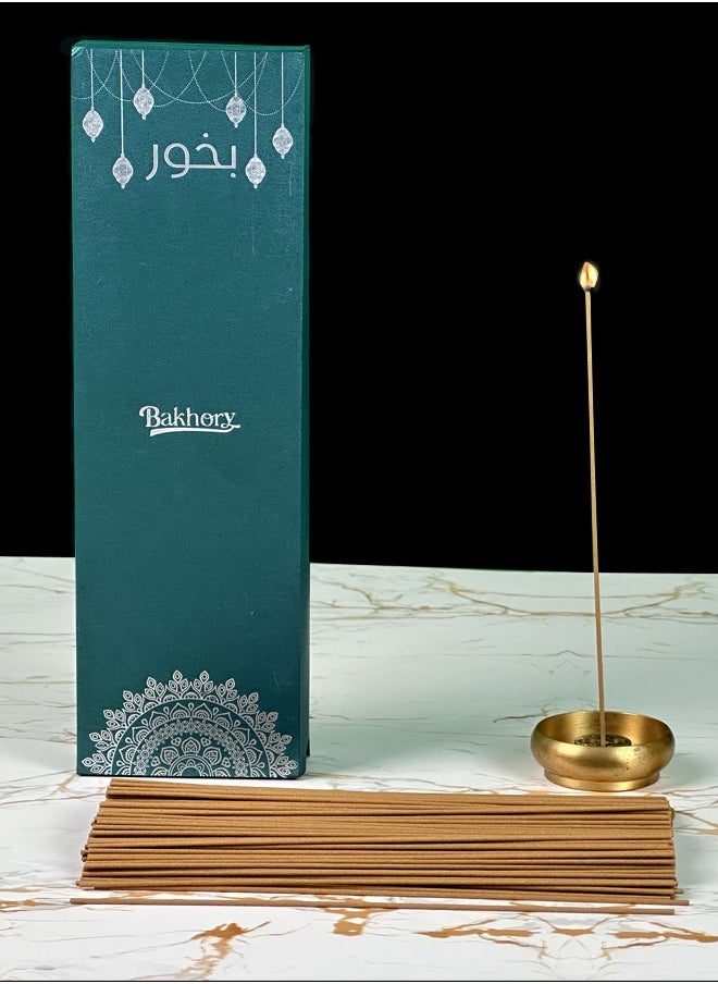 بخورى أعواد بخور العود الكمبودية، 275 عود بخور من خشب العود (سمكها 1.44 مم) مع مبخرة نحاسية أنيقة، 50 جرامأعواد بخور العود الكمبودية، سمك 1.44 مم، 275 عود بخور من خشب العود مع مبخرة نحاسية أنيقة، 50 جرام  - Image 4