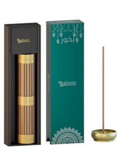 Bakhory Cambodian Oud Incense Sticks, 1.44mm Thick 275 Agarwood Incense Sticks with Elegant Copper Burner, 50 gram  - Image 1