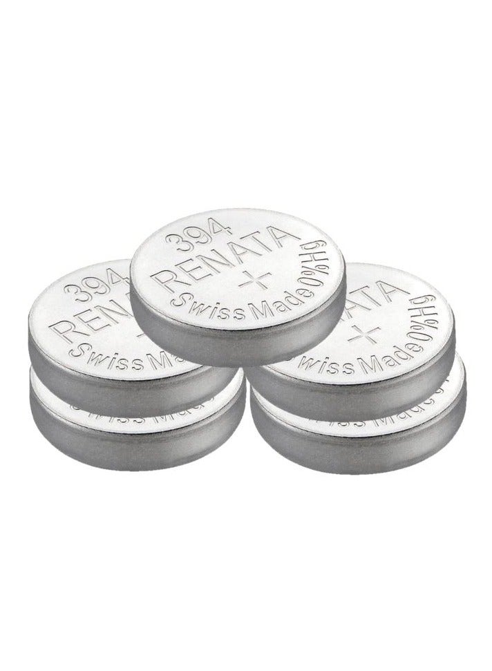 5 -Pieces Renata Watch Batteries 394/SR936SW Swiss Made Silver 1.55 V