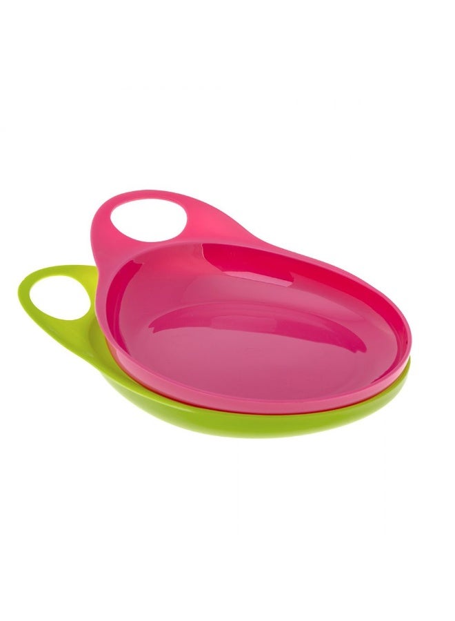 2 Easy Hold Plate 6+ Months Pink & Green 1's BM306PG