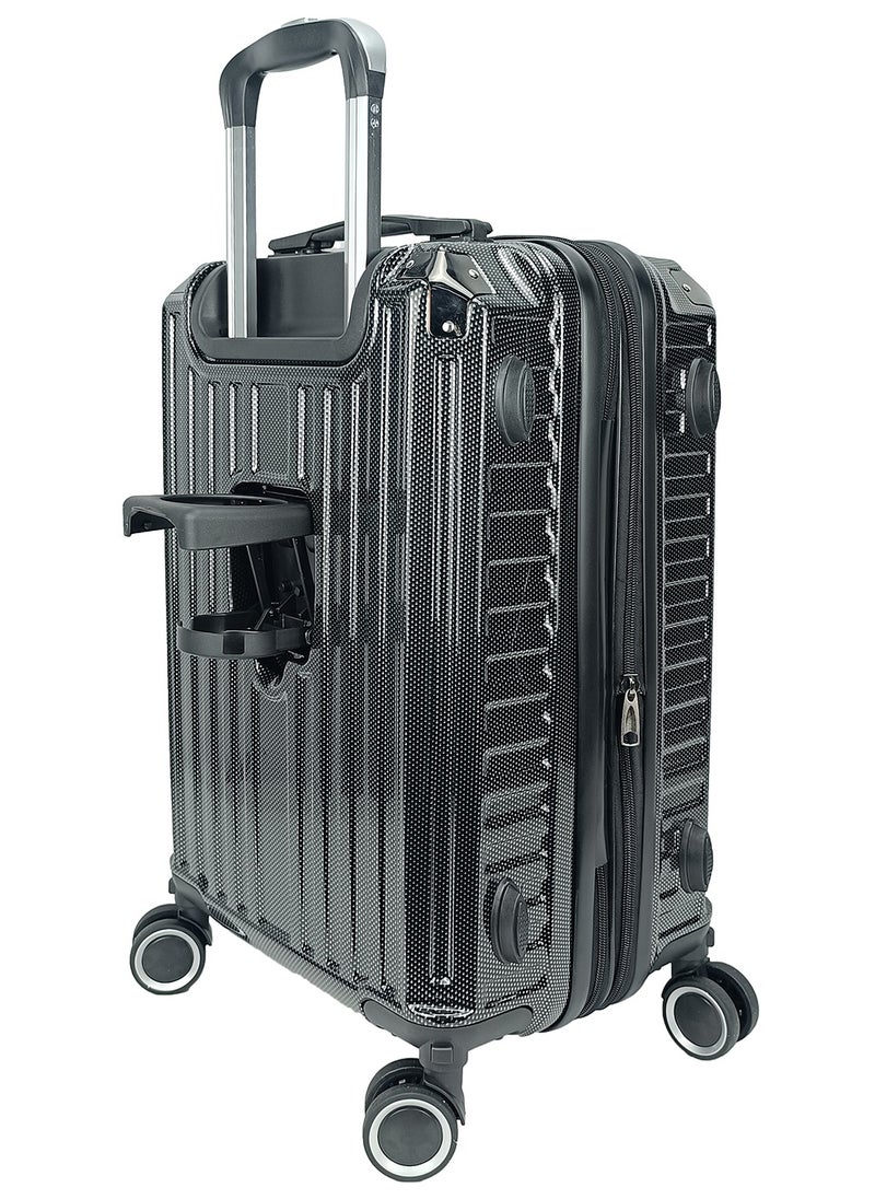 VIPTOUR - Trolley Luggage Set of 3 PCS TPC Hard Side Spinner Wheels with TSA Lock With Cup Holder - Image 1